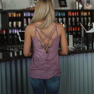 Tank with Strappy Back - Lilac